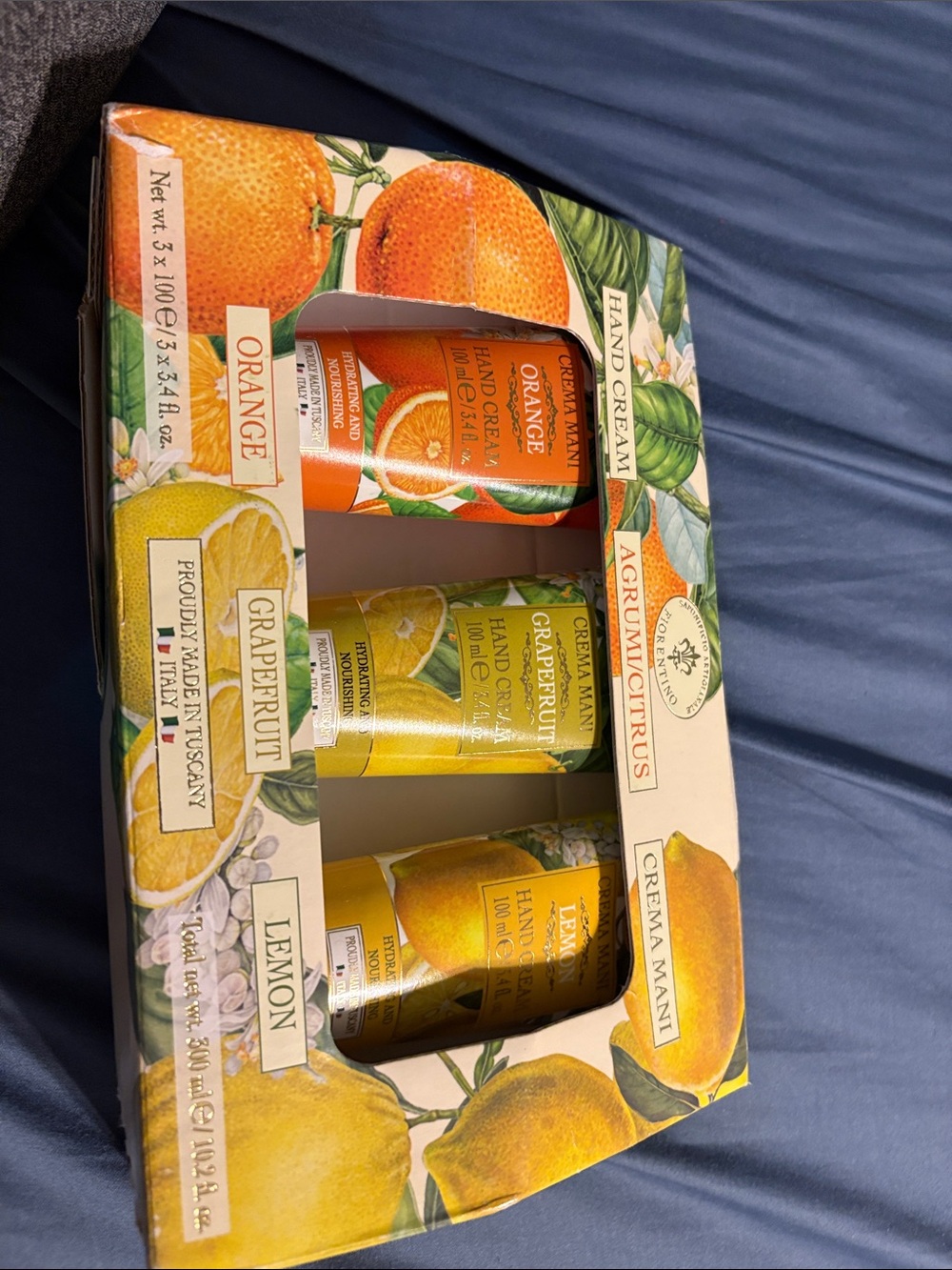 Agrumi Citrus Hand Cream Trio — Orange, Grapefruit, Lemon